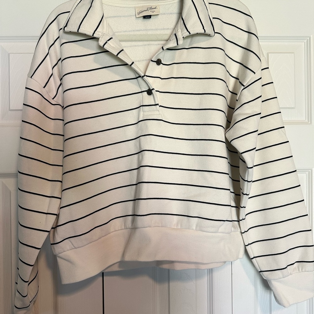 Women's Striped White Top